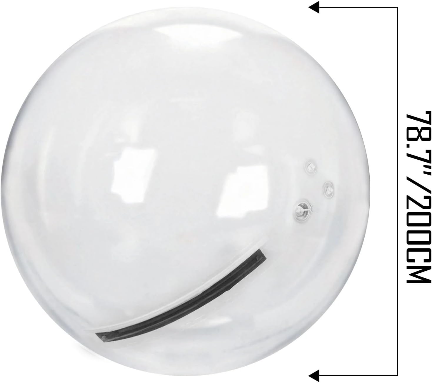 Inflatable Water Walking Ball PVC/TPU Water Balloon With Zipper Walk On Water Ball for Beaches, Commercial Play Equipment,6.5Ft/2M,Clear