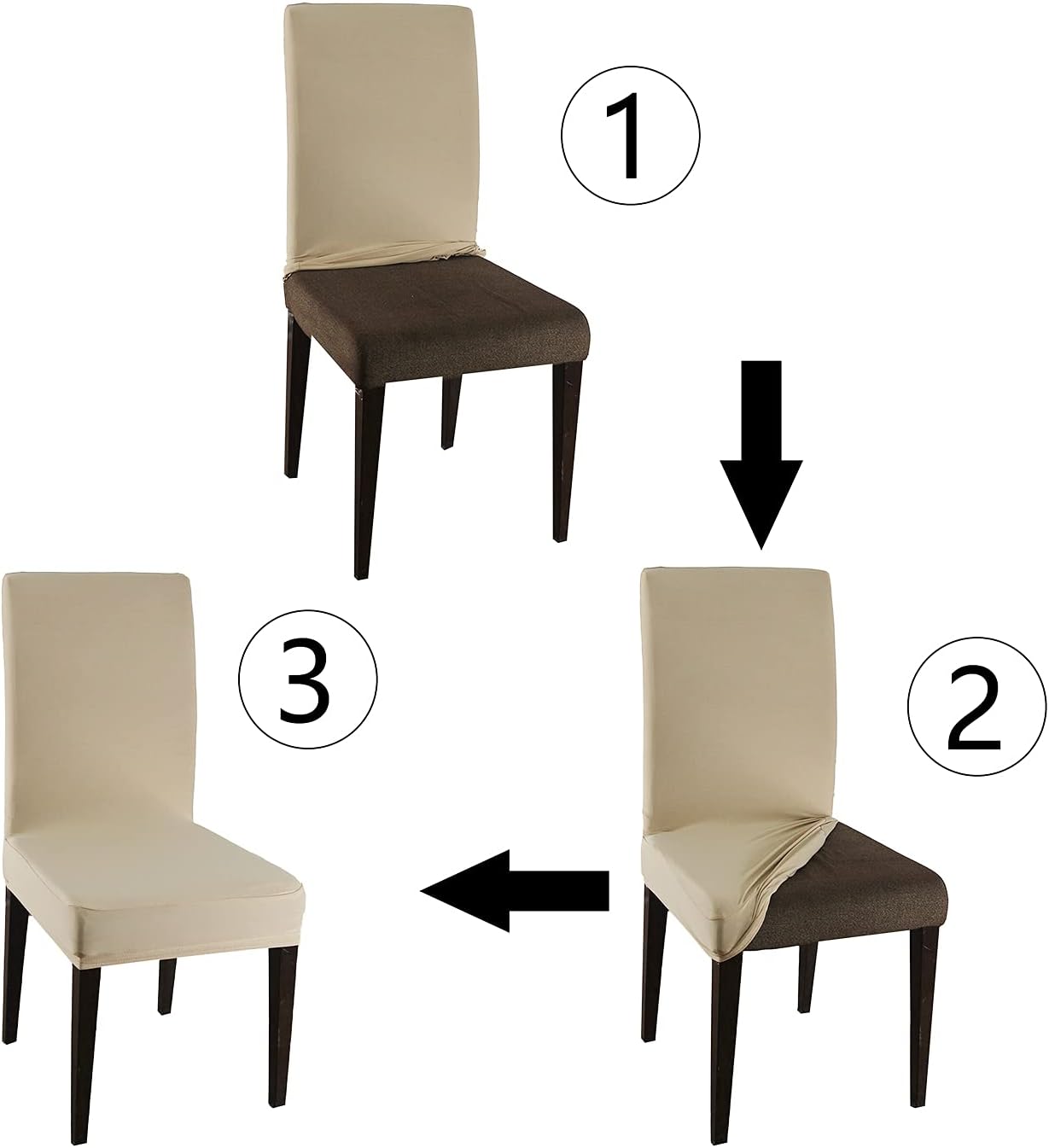 Black Friday - 50% OFF WELMATCH Brown Spandex Stretch Dining Chair Covers - 4 PCS Knit Removable Washable Party Chair Slipcovers (Chocolate, 4) Get Special Price WELMATCH Brown Spandex Stretch Dining Chair Covers - 4 PCS Knit Removable Washable Party Chair Slipcovers (Chocolate, 4)