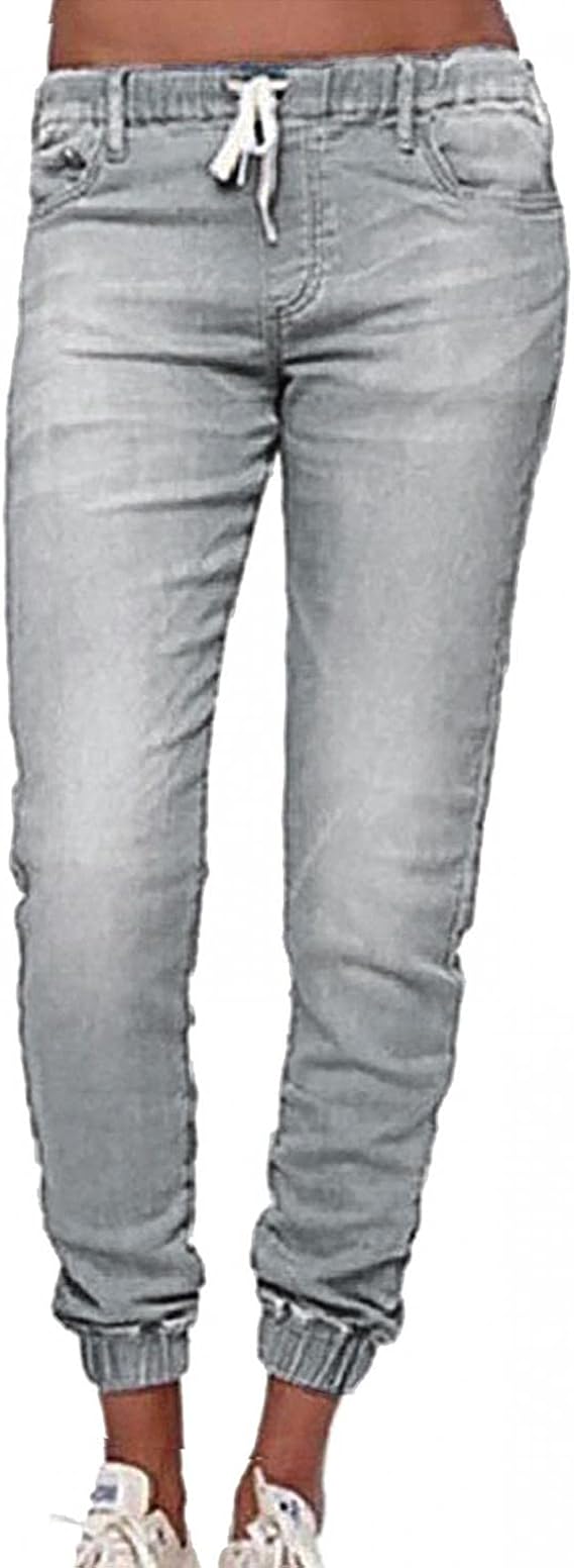 Amazon レディース スキニー ストレッチ デニム ウエストゴム で楽々穿き心地 ジーンズ ２色セット デニム風 美脚 レギンス パンツ スパッツ ストレッチ レディース レギパン スキニー Ruji デニム ロング パンツ レディース ストレッチ 暖かい ワイドパンツ ハイ