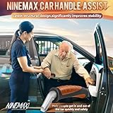 NINEMAX Ausstiegshilfe Auto Einstiegshilfe Auto Senioren,1 Stück Haltegriff für Car Zum Aussteigen, Einfach zu Benutzen für Behinderung Schwangere(Schwarz/Orange)