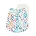 bumGenius Littles 2.0 Newborn Cloth Diaper with Organic Cotton and Stay-Dry Doubler - Fits Newborns Up to 12 Pounds (Lovelace)