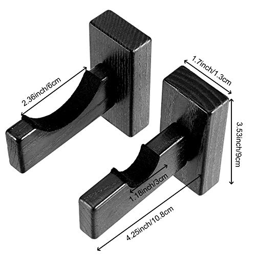 image for HAKZEON 6 PCS Baseball Bat Display Case Holder, Solid Wood Rack Bracke