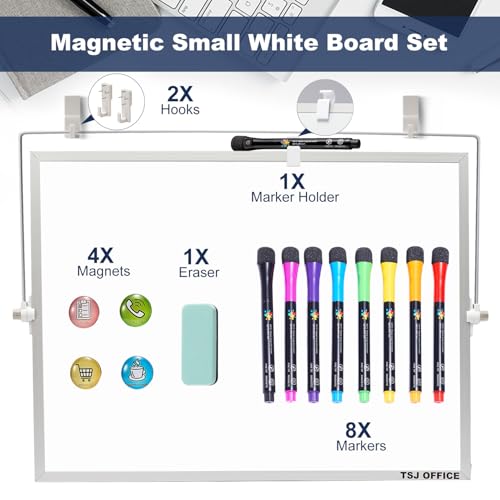 Image of TSJ OFFICE Small White Board - 12 X 16 Inches Silver Framed Dry Erase Board