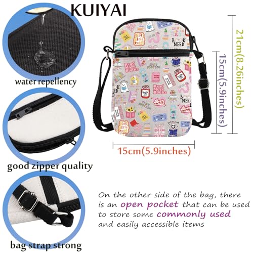 KUIYAI The Reader Crossbody Bag Tarot Card Reader Messenger Bag Bookish Book Lover Reading Gift Gothic Romance Skeleton Gift2