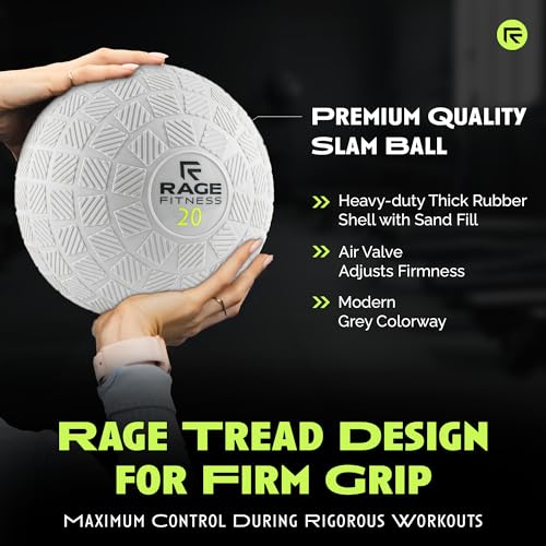 Rage Fitness CF-SB810 Slam Balls For Exercise, Tread Texture For Firm Grip, Full Body Exercise Ball thumb #1