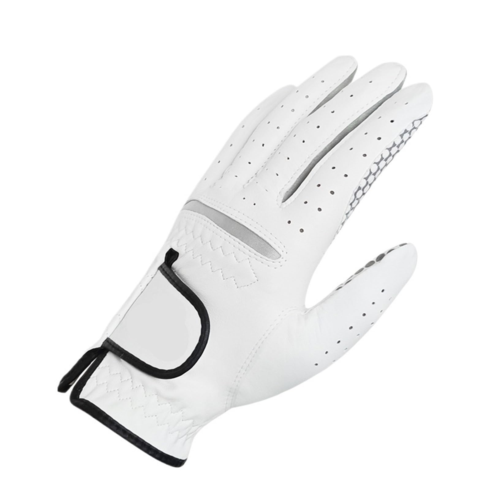 GVOVLVF Gant de golf pour homme en peau de mouton véritable blanc respirant, antidérapant, doux et confortable