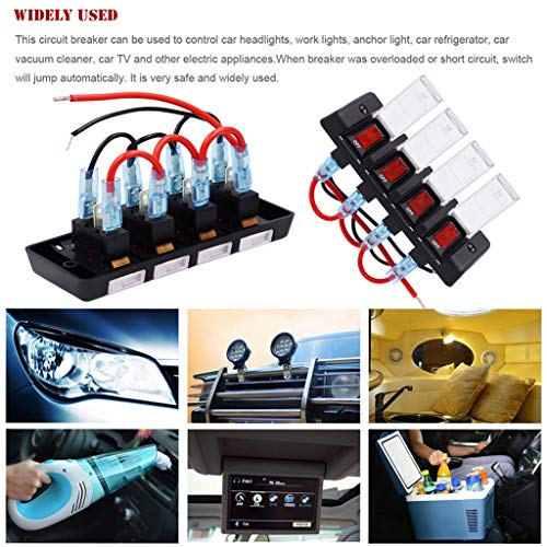 balikha Luz Amarela Automática Automática LIGADA DESLIGADA Botão SPST de 4 Pinos 12V Spot Boat Rocke