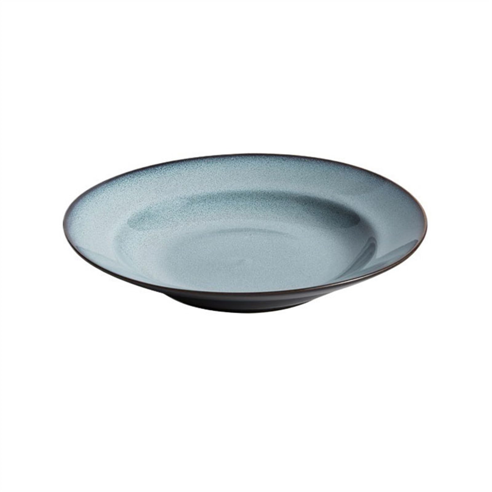 HPTHLY Plate 10 Inches Household Dinner Plate Ceramic Upscale Hotel Restaurant Commercial Salad Plate Serving Dishes Dessert Plate (Blue 10 Inch)