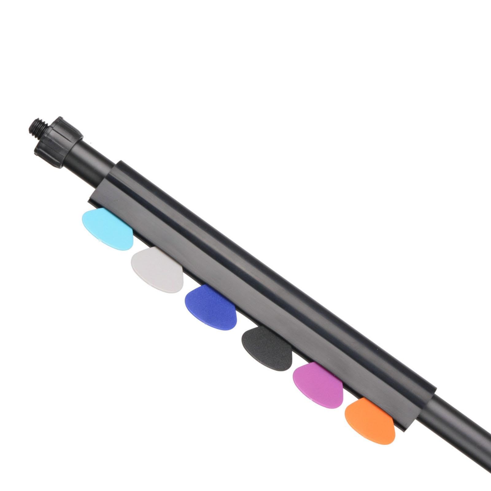 Porta Plettri Per Chitarra In Pelle Con 5 Plettri - Clip Da Attaccare Alla Chitarra - Foto 8