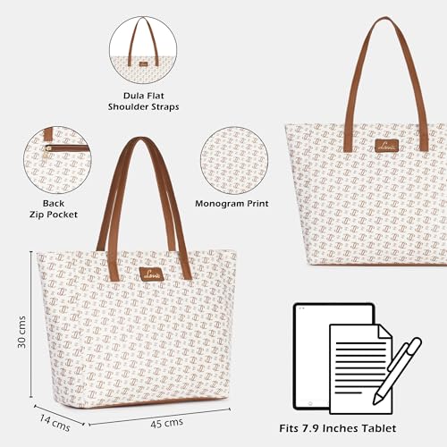 Image of Lavie Women's Miranda Monogram LL Print Tote Bag | Ladies Purse Handbag
