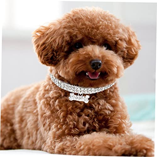 Collar de gemas de imitación para gatos y perros WOONEKY con acabados finos de alta resistencia 3