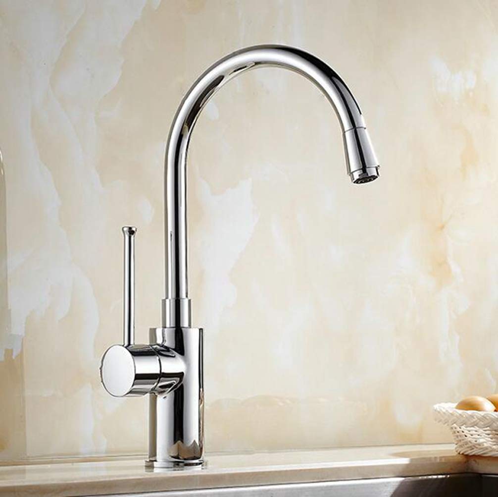 ZYCHSJXA Kitchen Faucet Chrome Swivel Sink Mixer Tap Vanity Faucet,Chrome C