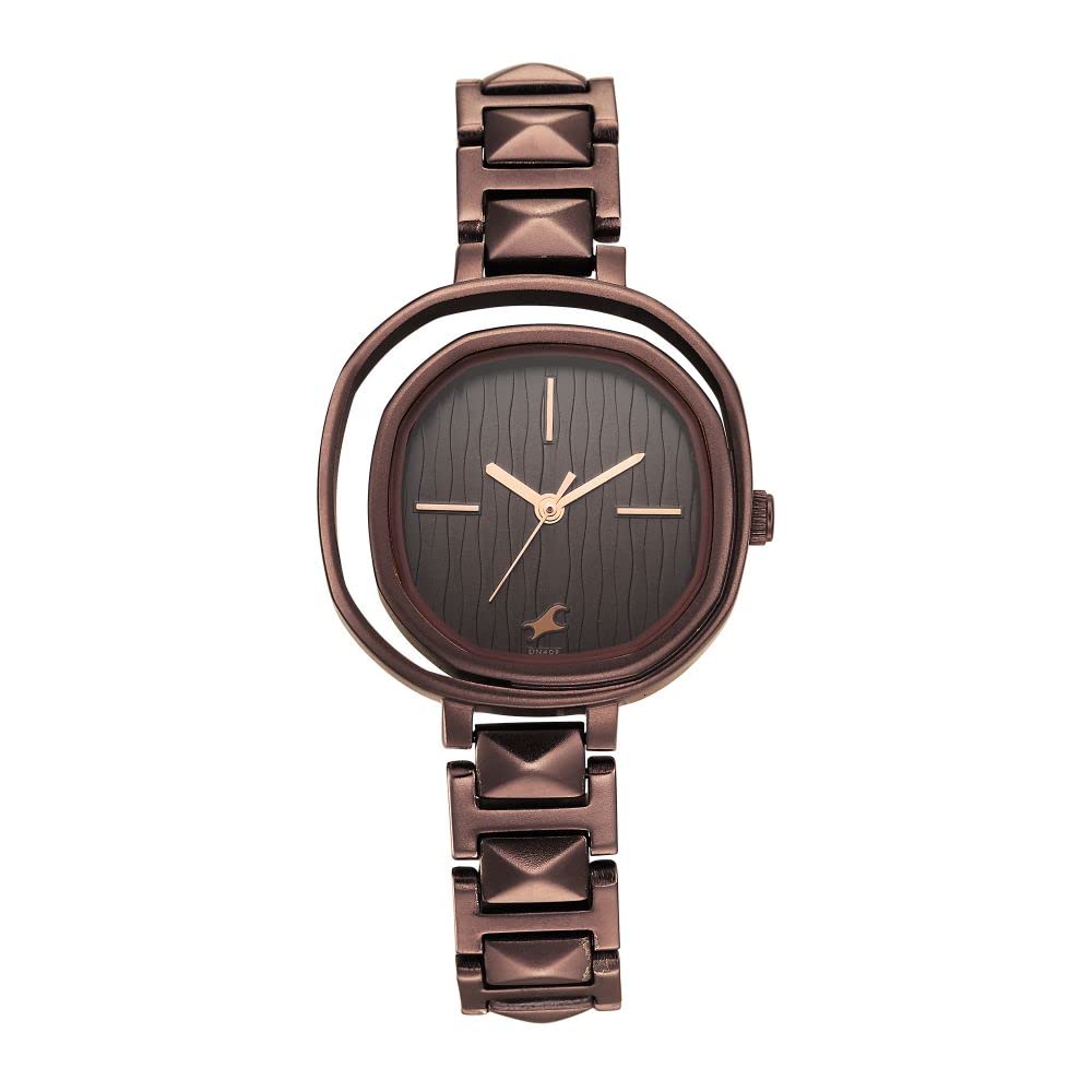 Fastrack Opulence Quartz Analog Brown Dial Metal Strap Watch for Girls-NS6276QM02 (B0BHVVHJYB) Amazon Price History, Amazon Price Tracker