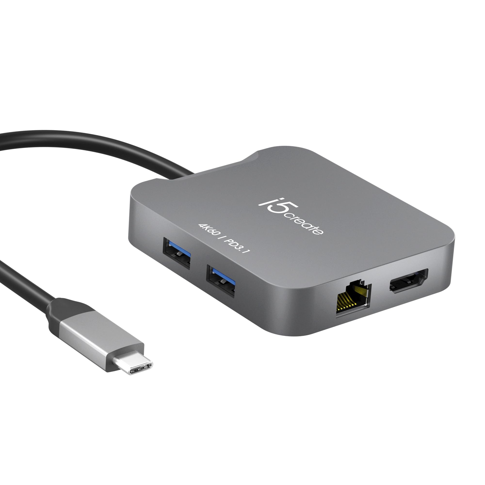 Amazon.com: j5create 4K Elite USB-C Travel Adapter, Space Gray