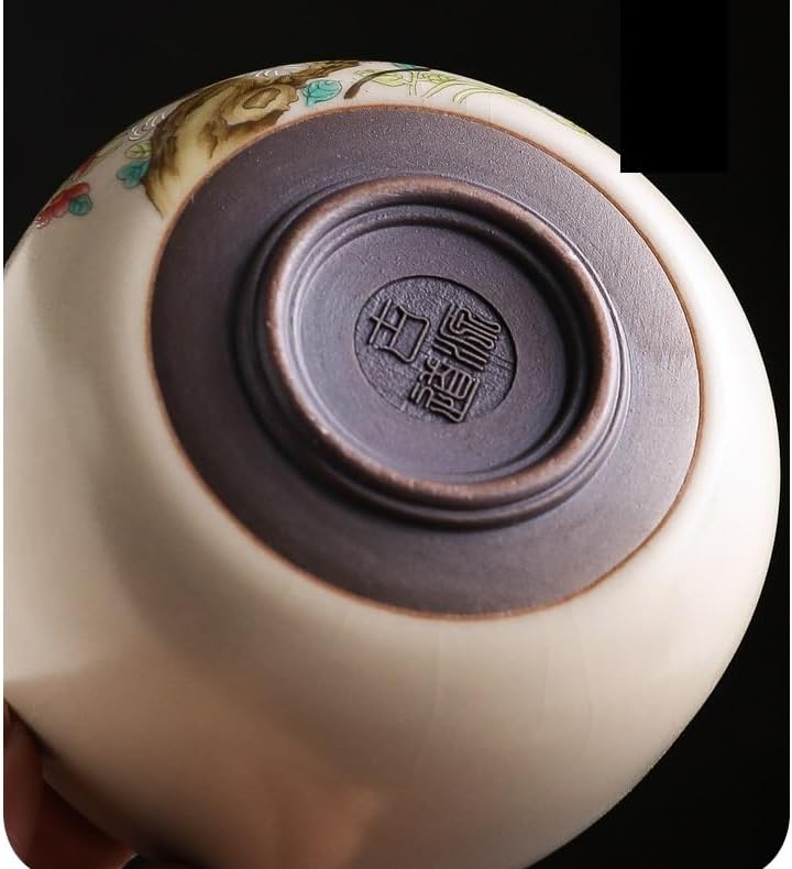 Tea Cup Beige Ru Kiln Master Single Bowl Home Ceramic Personal Use Small Cups Set Soaking Container