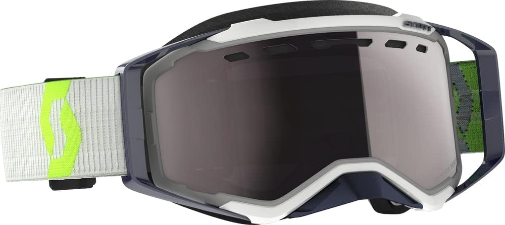 Scott Prospect Snow Cross Unisex-Adult Snowmobile Goggles - Grey/Yellow/Enhancer Silver Chrome/One Size