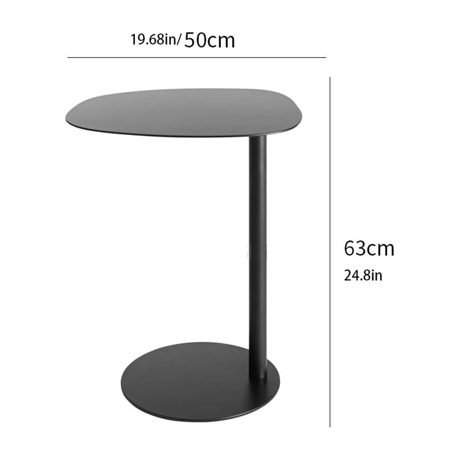 Metal End Table Creative C Shape Side Table Simple Bedside Table Sofa Bedroom Office Coffee Table Outdoor Indoor Center Table
