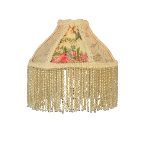 Image of Meyda Lighting 25901 6 inchW Fabric & Fringe Roses Replacement Shade