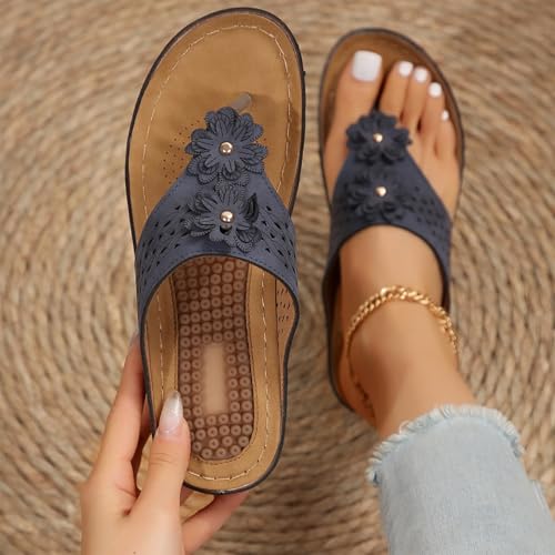 Pantoufles à talon compensé pour soulager les pieds fatigués en été - 2