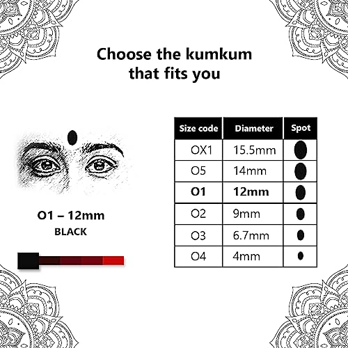Image of Eyetex Pallavi Sticker Bindi /Pottu|Oval|Aloe Vera & Papaya Extracts|Breathable Non-Irritating Velvet Fabric|O1|Black|20 Flaps