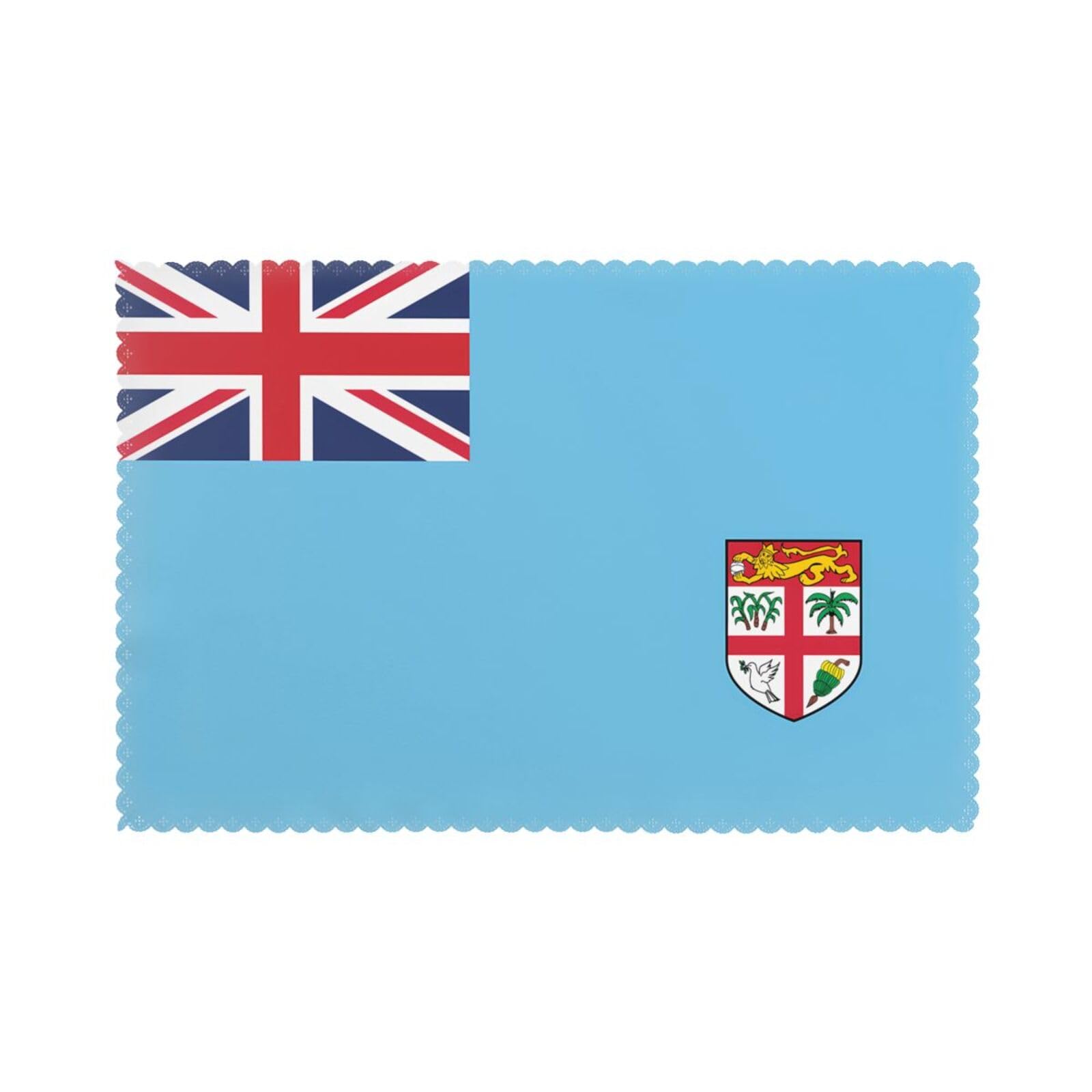 Fiji Flag Printed table mat set (6 pieces) - Aesthetic upgrade for family gatherings and hotel banquets
