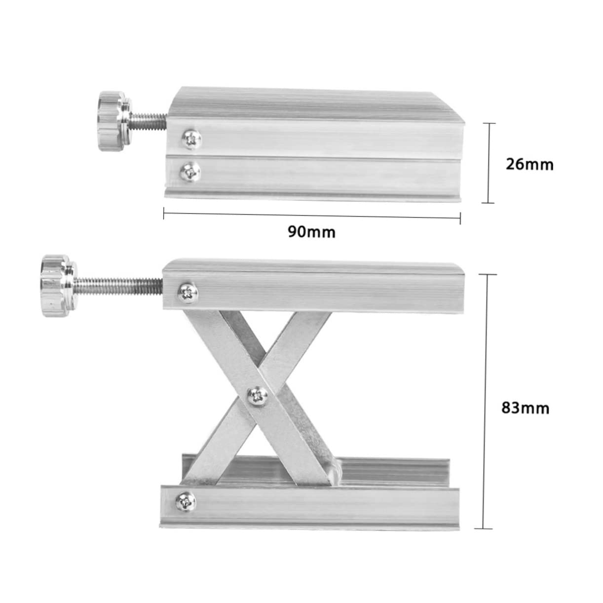 KICHOUSE 1pc Height Adjustable Lifting Stand Leveling Equipment Lifting Platform Adjustable Stand for Level Instrument Aluminum Alloy Leveling Machine Parts Bracket Silver