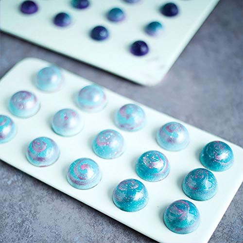 Semicircle Silicone Mold,Shxmlf Half Sphere Chocolate, Candy and Gummy Mold Teacake Bakeware Set for Cake Decoration Mousse Dome Jelly Ice Cream Bombe Cupcake Baking Mold, Assorted Size,Set of 4 - Thumbnail 6