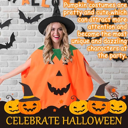 TFSZE Halloween kürbis kostüm erwachsene,Kürbis Cosplay Party Kleidung,Kürbis Kostüm Erwachsene Mit Kürbishut,Kinder/Erwachsene/Familie Halloween Party Cosplay Verkleidung