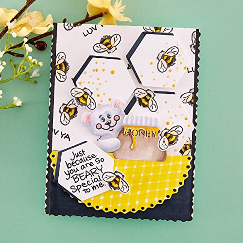 Spellbinders STP-200 Stampendous Bear Hugs Faces And Sentiments Clear Stamp Set thumb #2