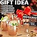 Benicci Moscow Mule Copper Mugs - Set of 4-100% HANDCRAFTED - Food Safe Pure Solid Copper Mugs - 16 oz Christmas Gift Set with Premium Quality Cocktail Copper Straws and Jigger!