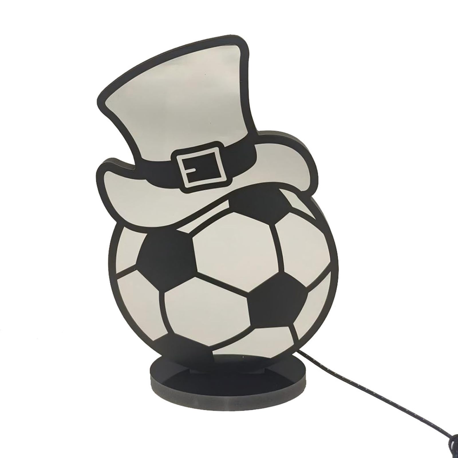 Geavonyg Artistic Infinitely Mirroring LED Light for Hat Football Festive Room Decoration Easy Use Infinitely Mirroring LED Light Signs