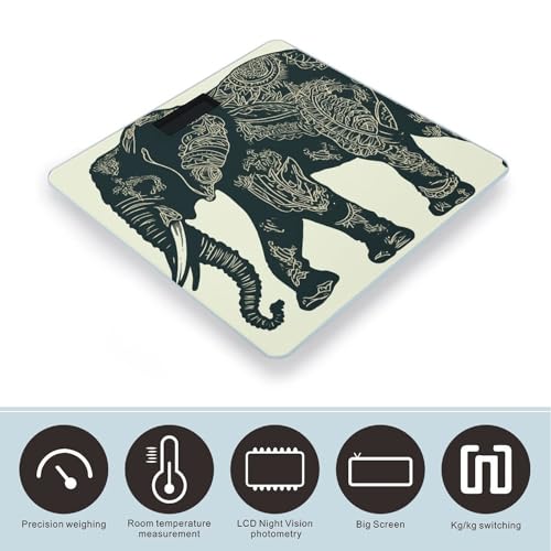 Báscula digital para baño con vidrio templado 26x26 cm miniatura 3