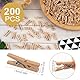 100 Stück Holzklammern Klein,25mm Mini Wäscheklammern Holz,Nachhaltiges Holzwäscheklammern für Fotos Aufhängen Postkarten DIY Basteln Deko