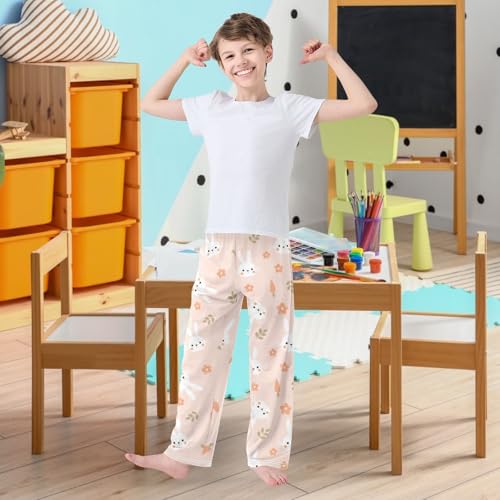 visesunny Boys' Pants Rabbit Cartoon Carrot Jogger Pants Elastic Waist Long Bottoms Trousers with Pockets2