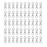 OFFSCH Cierre de Garra a Presión para Llaveros 32 Mm, Gancho de Hierro Resistente, Paquete de 50 Unidades, Accesorios para Fabricación de Joyas DIY y Manualidades, Adecuado para Colgar