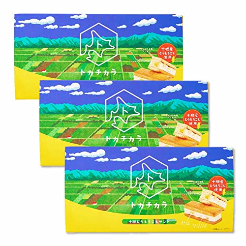 トカチカラ 十勝とうもろこしサンド 【4個入】 北海道 とかち クッキーサンド ホワイト チョコレート (3箱セット)