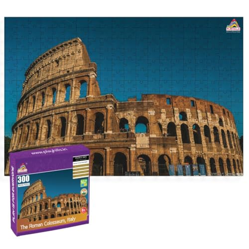 Image of The Roman Colosseum 300 Pieces Jigsaw Puzzle - Brain Game Fun for Children and Adults with Sorting Trays, HD Poster, Return Birthday Gift for Kids, Puzzle Lovers