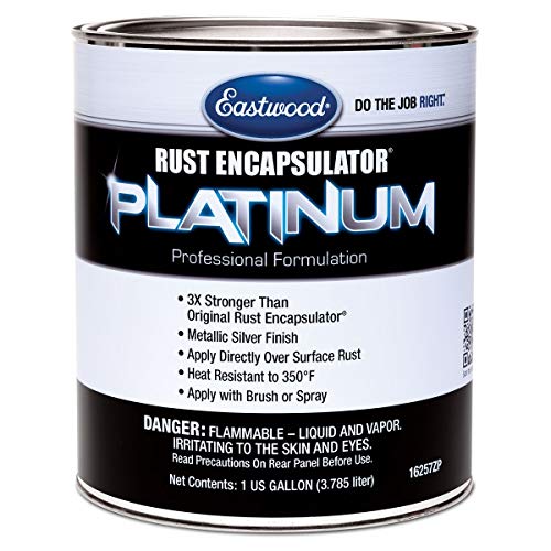 Eastwood Rust Encapsulator Platinum Gallon | UV Resistant Aluminum Finish Rust Preventive Coating | Easy Apply High-Tech Formula Automotive Paint to Stop Rust | Rust Remover for Metal Structures