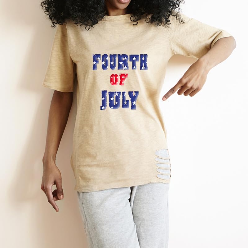 HTV4U Puff American Themed Patterned Heat Transfer Vinyl (Abstract USA Flag Horiz, 12