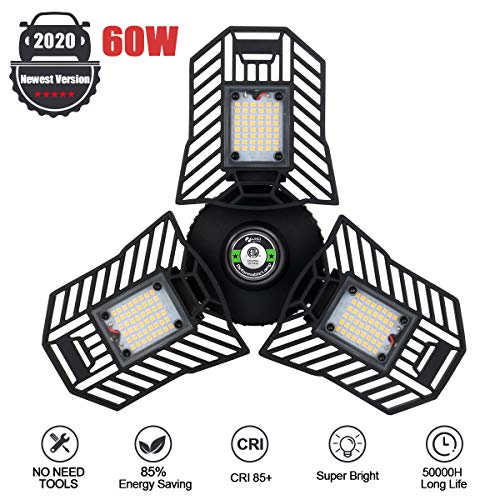 LED Deformable Garage Light Bulbs Tribright Flex Three Leaf Garage Garage Indoor Lights