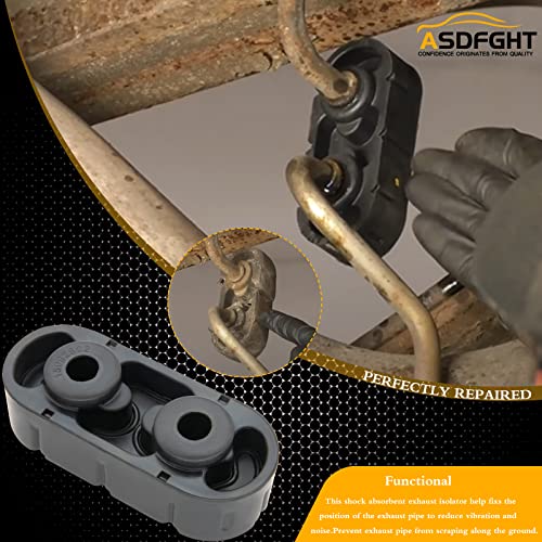 Exhaust Rubber Hanger Insulator 15092802 (2Pcs) Replacement For Gm Chevy Silverado 1500 2500 3500 Gmc Cadillac Escalade 6.2L 2 Holes #TOP1