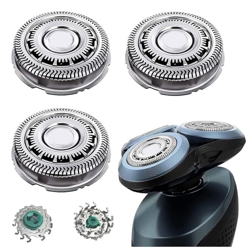 Gleway SH60 Replacement Head Blades Series 6000 Compatible with Philips 6000 Series Electric Shaver Razors Replacement Blades for Series 6000 Shaver Cleaning Brush for S6880/81 S6810/82 S6850/85