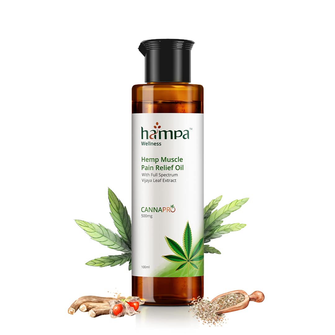 Hampa Hemp Muscle Pain Relief Oil 100ml, Fast Relief from Muscle Pain and Spasms, for All Muscle and Joint Pain, with Vijaya Leaf Extract, Arnica, Ashwagandha & 13 Herbs, 100% Natural and Ayurvedic (B0C23SVHS5) Amazon Price History, Amazon Price Tracker