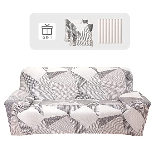 Lydevo Housse de Canapé 3 Place Housse Canapé Extensible avec Accoudoir avec 2 Housses de Coussin...