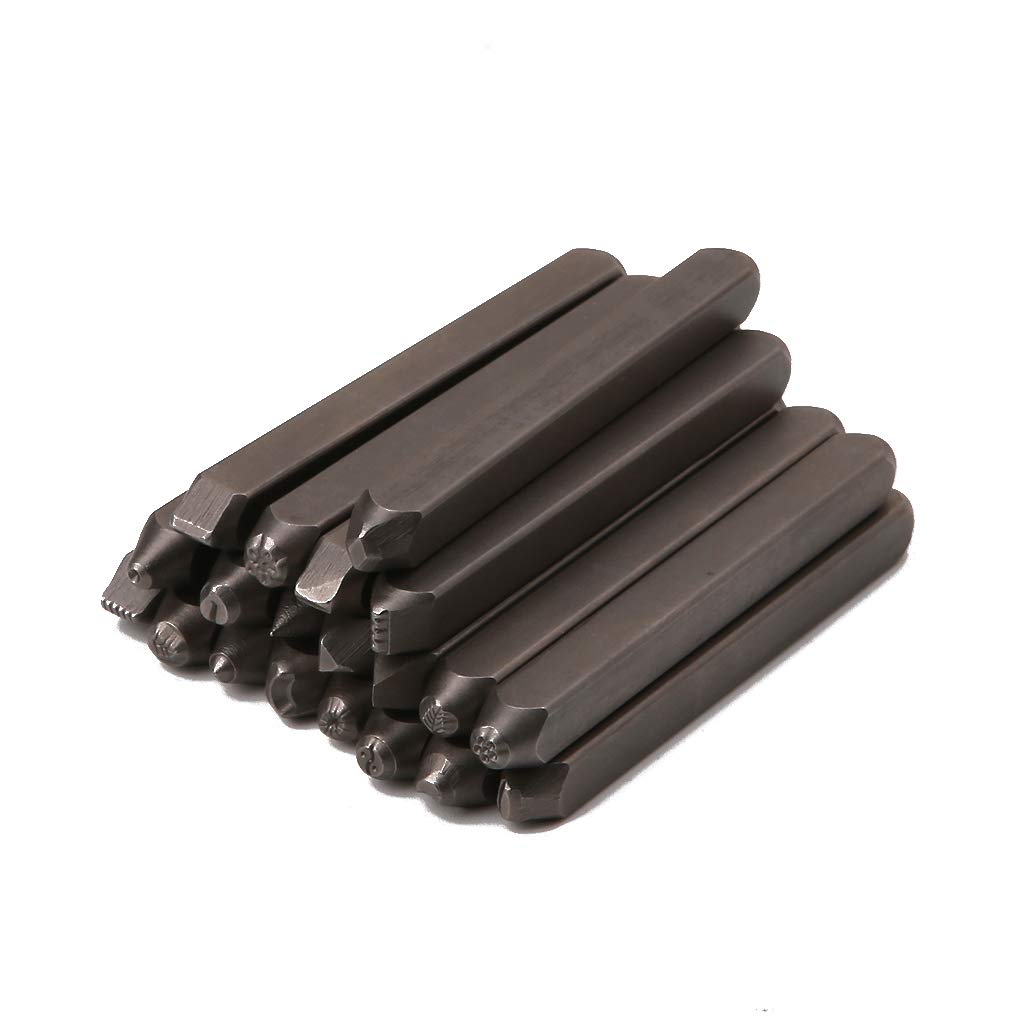 Buwei 20Pcs 4Mm Steel Punches Flower Leaf Stamps Jewelry Making Metal Stamping Tools