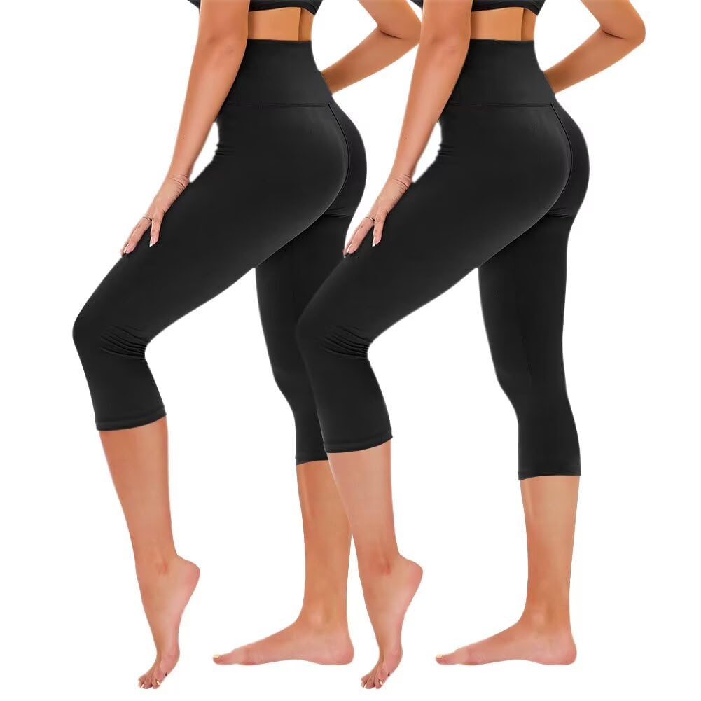 TNNZEET 3/4 Leggings Damen Capri Leggins für Sport, 7/8 Sporthose High Waist Caprihose Große Größen Sportleggings für Gym