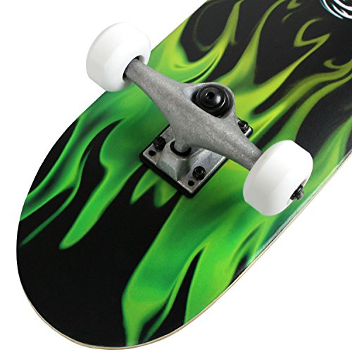 Krown Rookie Complete Skateboard,Green Flame #TOP3