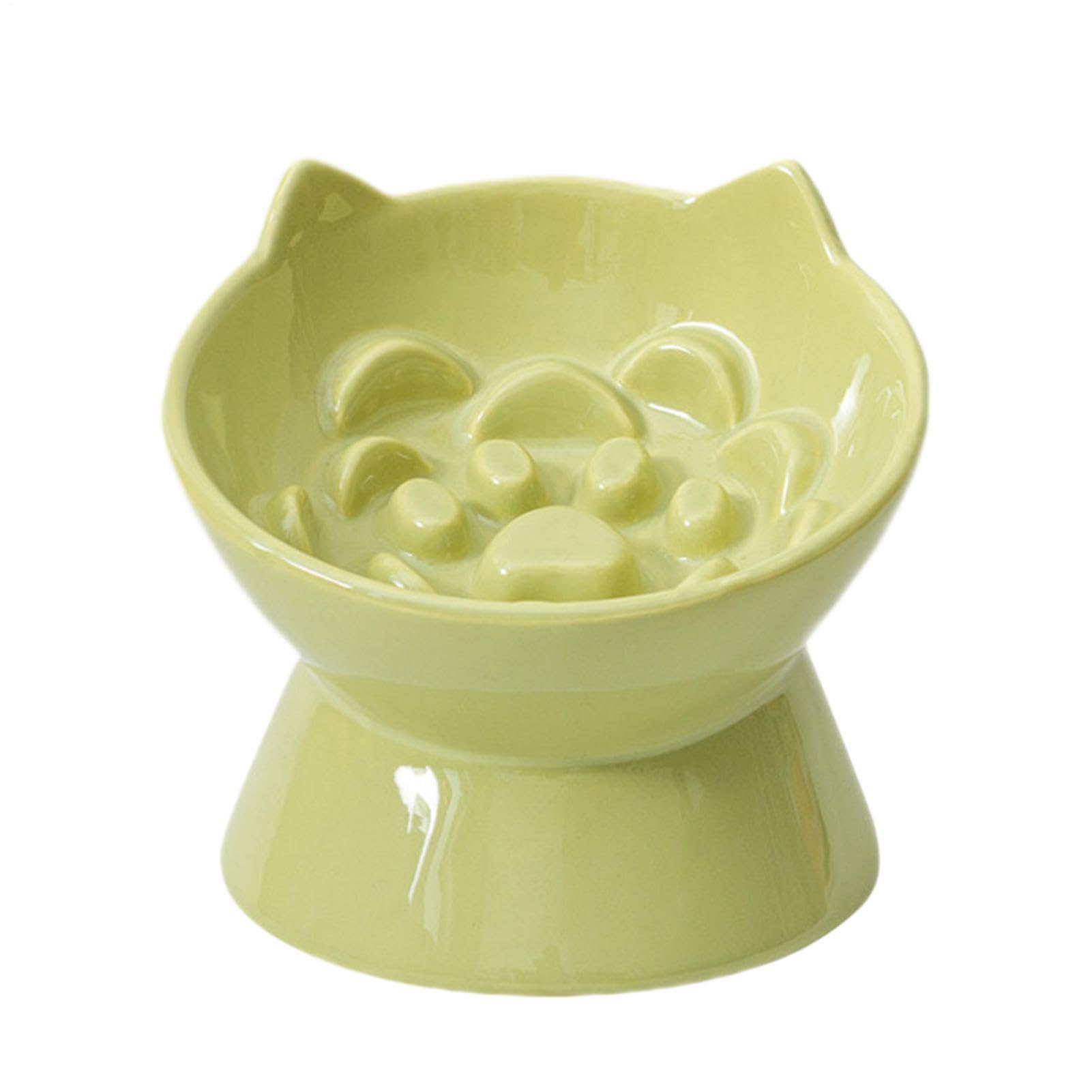 Gamelle Surélevée Pour Chat Plat À Eau En Céramique