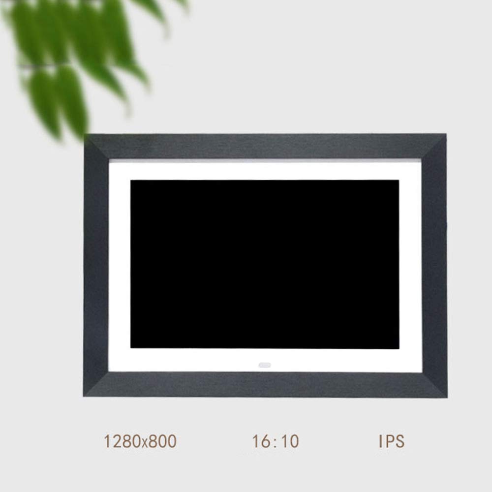10-calowa cyfrowa ramka na zdjęcia 1280 x 800, wysoka rozdzielczość FHD IPS, domowy elektroniczny album na zdjęcia z pamięcią 16 GB, zegar muzyczny, kalendarz, drewniano-10