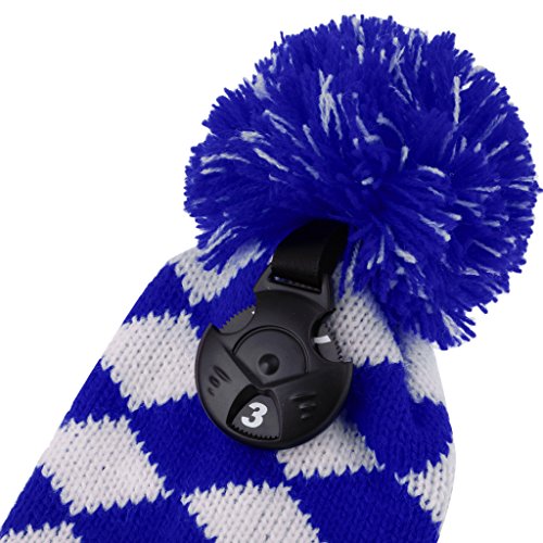 YIJU 4Pcs Knit Headcover Long - Azul